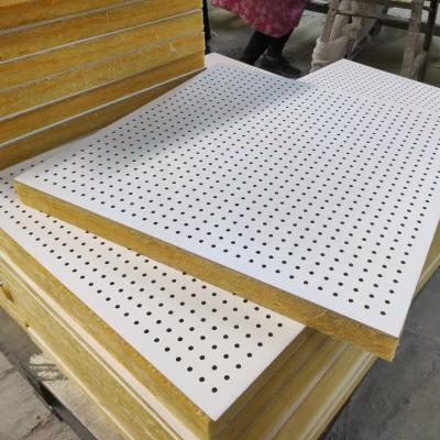 China Modern Acoustic Perforated Gypsum Ceiling Sound Absorbing Tiles 595mm*595mm for sale