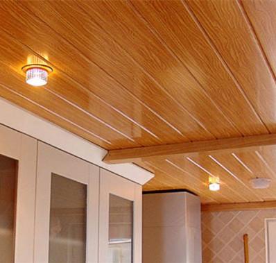 China Artistic Ceilings Easy Install Decorative PVC Fireproof Plastic Wood Laminated Wall Panels For Wall Cladding for sale