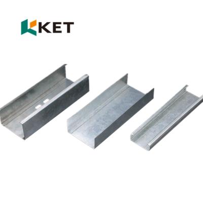 China Partition and ceiling system drywall manufacturers china export 2x4 metal stud galvanized metal channel furring sizes for sale