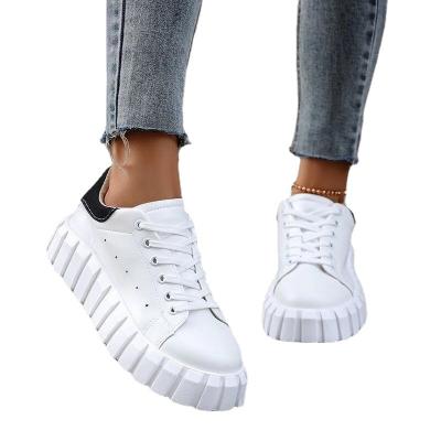 China 2021New Fashion Trend Metal Platform Casual Shoes Women Loafers Plus Size Ladies Walking Shoes Sneakers Flats Shoes for sale