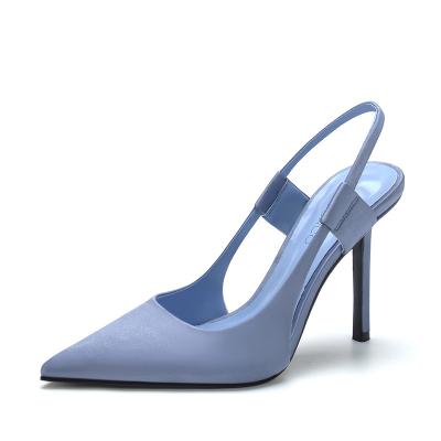 China 2022 Light Weight Fashion Trend Girls Muller Shoes Toe Stiletto High Heels Slingback Headed Ladies Pumps Shoes for sale