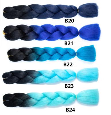 China Wholesale Loose Deep Wave Pre Stretched Crochet Braid Hair Ombre Color Super Silky Synthetic Private Label Braiding Hair Extension for sale