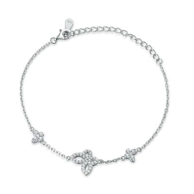 China Romantic The new S925 sterling silver inset zircon butterfly bracelet advanced light luxury fashion hand jewelry small fairy wind wholesa for sale