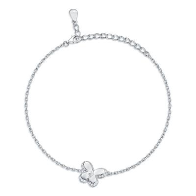 China Romantic S925 Silver Bracelet, a new sterling silver butterfly bracelet with niche European and American fashion bow bracelet for sale