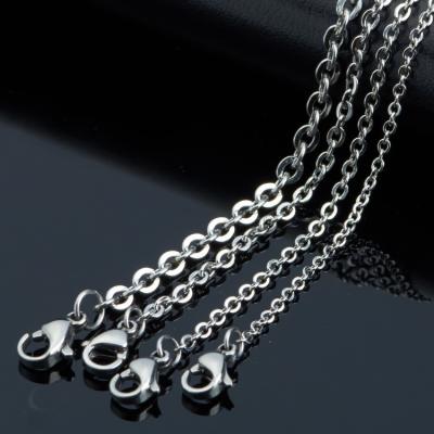 China Necklace Stainless steel necklace Titanium steel women's jewelry Hammer cross chain diy chain Men's accessories pendant with chain for sale