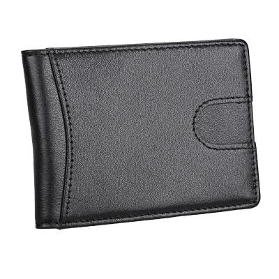 China RFID Rfid Protected Pearl New Promotion Black Unisex Leather Wallet for sale