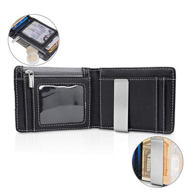 China New Arrival Promotional Import RFID Small Genuine Leather Wallet Purse For Men for sale