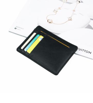 China High Quality RFID Slim Leather Card Holder For Credit ID Card OEM Accept for sale