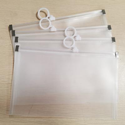 China Transparent Zipper Closure B6 Pull-Tag Zipper Bag To Hold File Store Things PP Office Supplies Waterproof Small Document Bag for sale