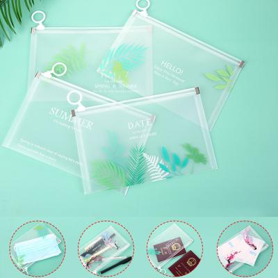 China Zipper Closure B6 Cartoon Mask Bag Small Portable Plastic Bag Document Sealing O-Seal Bag Storage For Holding Accessories for sale