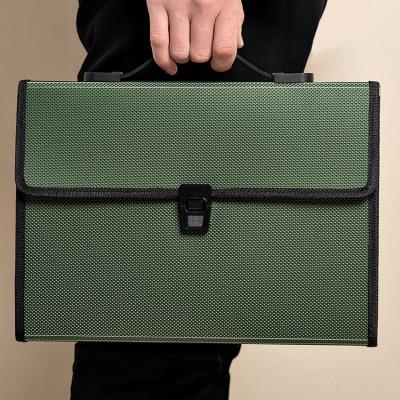 China Easy To Carry A4 Plaid Pattern Organ Folder Multilayer Folder Expanding Portable Bag Large Capacity To Store All Kinds Documents Fashionable for sale