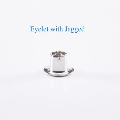 China Nickel Free Steel Grommet 8mm Grommet With Jagged Grommet Grommet Pliers For Clothes Leather Belt for sale