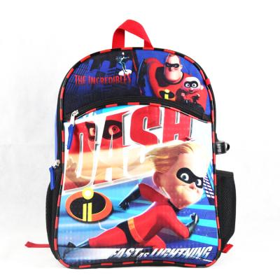 China Daily Life Polyester Bag For Boy Movie Subject Cartoon Kid School Bag Package for sale