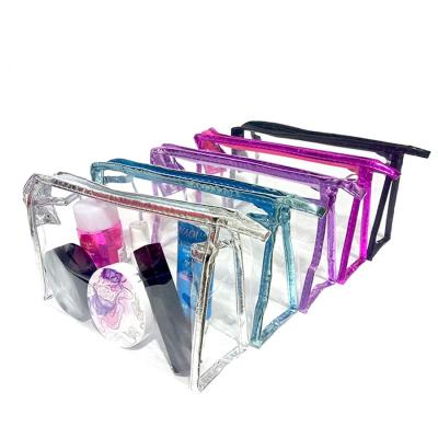 China High Quality Eco-Friendly Reusable Waterproof Clear PVC Makeup Bag Luxury Frosted Custom Cosmetic Pouch Travel Zipper Package Pouch for sale