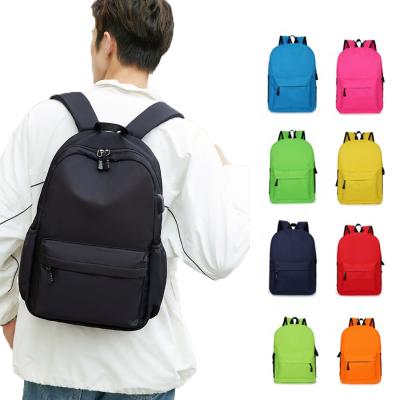 China New 2022 custom logo pure color waterproof school bags waterproof boys backpack travel sport bagpack for sale