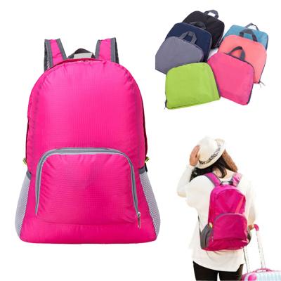 China Custom Lightweight Women Kids Men Sports Waterproof Nylon Bag Backpack Foldable School Travel Backpack for sale