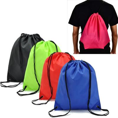 China Custom Drawstring Bag High Quality Reusable Polyester Sports Grocery Storage Drawstring Bags For Yoga Mat Carry Logo Print for sale