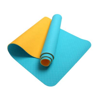 China Plastic Two Tone Tpe Band Yoga Mat Customization Two Tone Tpe Band Yoga Mat Made in China for sale