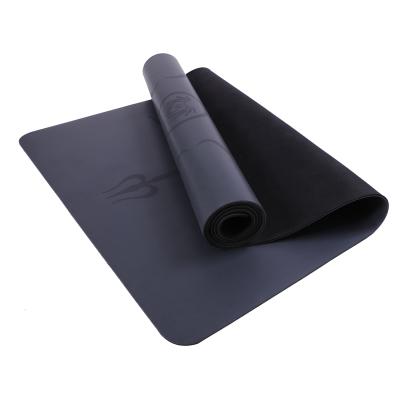 China Yoga Mat 5mm 183x68cm China Eco-friendly Recycled Thick PU Yoga Mat Black Durable Anti-Slip Anti-Slip Washable for sale