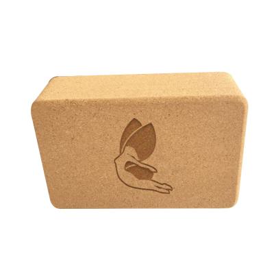 China Durable and High Density Eco Friendly Yoga Block Comfortable High Density Natural Cork Brick Accepted Custom Logo for sale