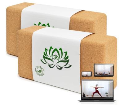 China Factory Direct Supply Durable and High Density Comfortable Hot Sale Foam 100% Cork Yoga Block Natural Kork For Yoga for sale