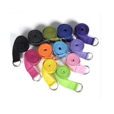 China Washable eco-friendly organic cotton or leather custom adjustable yoga mat carrying strap for stretching for sale