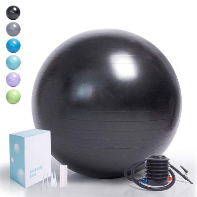 China Yoga exercises balance thick 65cm pilates exercise gym fitness yoga ball set with pump for sale