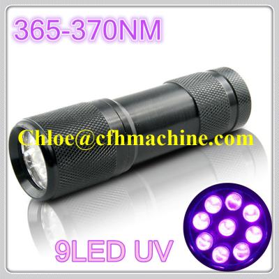 China 9 do poder superior ultravioleta UV da lanterna elétrica 365nm-370nm Blacklight 365nm do diodo emissor de luz urina conduzida uv do animal de estimação à venda