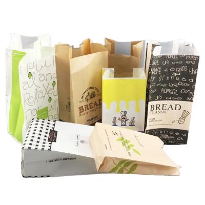 China Recyclable Kraft Paper Food Heat Seal Customized Printing Gravure Printing OEM Offset Printing Collapsible Bread Baking Paper Bag With Window for sale