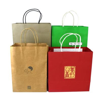 China Materials factory direct sale handle paper bag recycled plain paper packing bag for sale