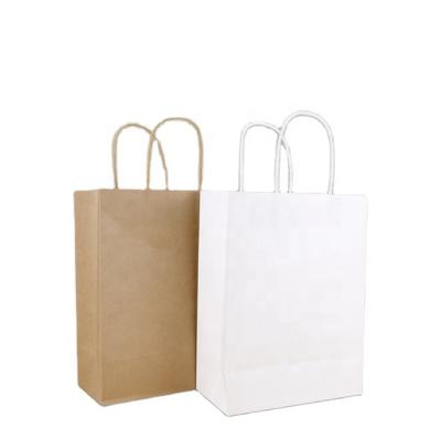 China Custom Wholesale Biodegradable Eco Friendly Disposable Boutique Logo Kraft Paper Bag Joyeria de compras Para de papel de bolsas Clothing Shopping Gift Foodstuff Packaging for sale