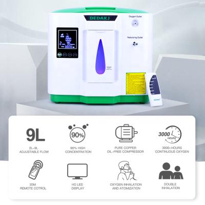 China European Union Warehouse Free Shipping DE-2AW-E 2-9L Oxygen Concentrator, Fast Delivery Dropshipping Portable Oxygen Machine DE-2AW-E for sale