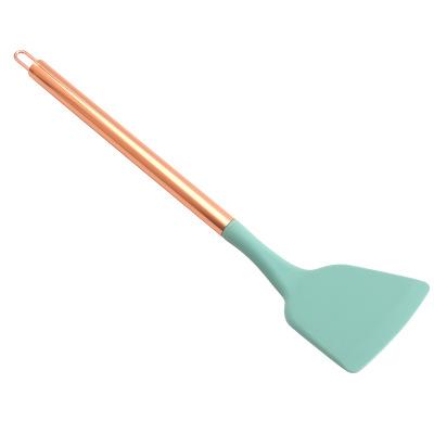 China Viable Silicone Spatula Non-Stick Silicone Steel Pipe Handle Stainless Shovel for sale