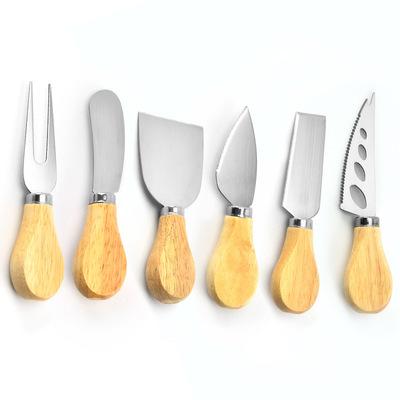 China Sustainable Hot Sale At Low Prices Sustainable Wooden Handle Cheese Knife Set For Kitchen Dining Room for sale