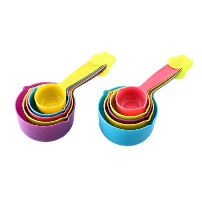 China Stocked Manufacturers Provide Wrought Food Grade Plastic Silicone Measuring Cups For Kitchenware for sale