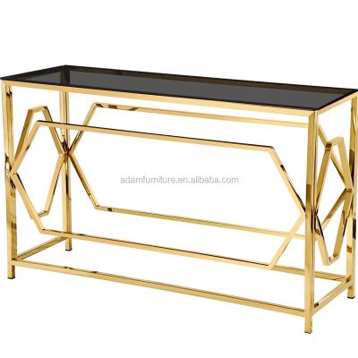 China (Others) modern adjustable living room console table gold console table living room furniture for sale