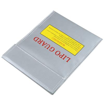 China Protect Safety Battery Rc Lipo Li-PO Battery 230*300mm Red Silver Black Flame Retardant Guard Charge Rectangle Bag for sale