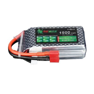 China New Toys Style 25C 11.1V Wholesale 1500mah Lipo Battery For RC Toys for sale