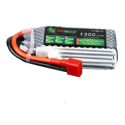 China High Quality Rechargeable RC Toys Lipo Battery 11.1v 3S 1300mah 25c Lithium Battery Pack for sale