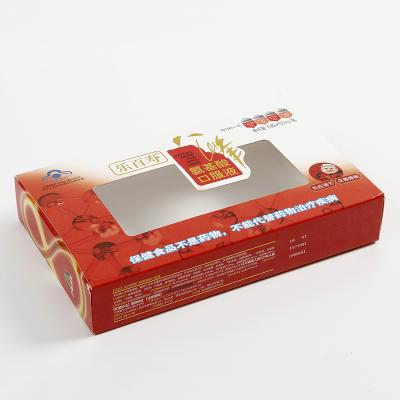 China Recycled Materials 2021 New Red Health Products Supply Customization Gift Paper Packaging Boxes for sale