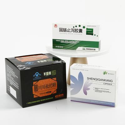 China Recycled Materials New Product List Multi-pattern Drugs White Paper Rigid Black Box for sale