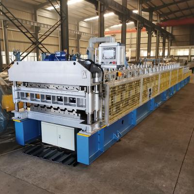 China Building Material Stores Double Decker Forming Machine To Africa for sale