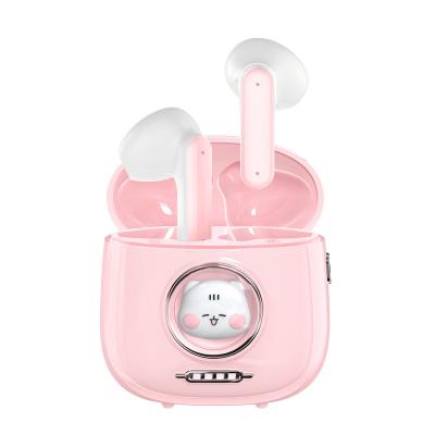 China Popular cartoon cat Bluetooth earphone tws semi-in-ear noise canceling wireless Bluetooth earphone for sale