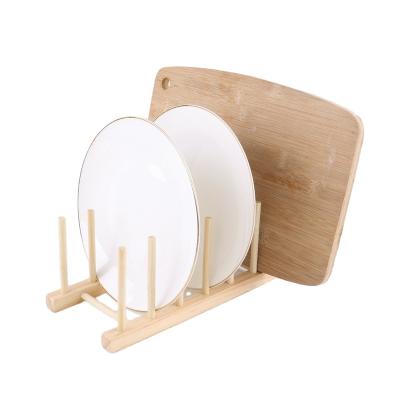 China Multifunctional Wooden Rack Holder Kitchen Dish Drain Rack Organizer Domestic Drying Cups Shelf Table Book Display Stored for sale