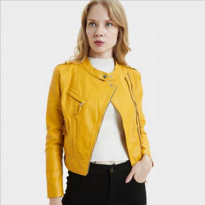 China Ladies PU leather jacket for women's jacket from factory à venda