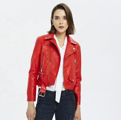 Chine Short jacket women's jackets short PU leather jacket for women with good quality à vendre