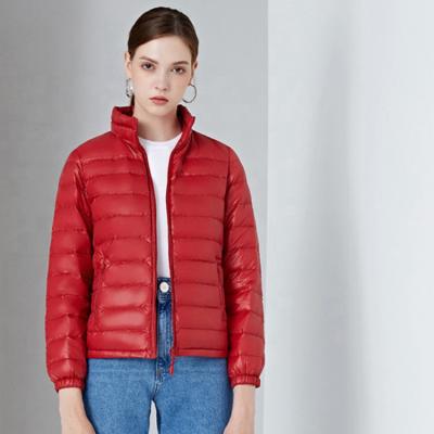 China Factory High Quality autumn fleece custom 90% white duck down coat womens winter down jacket for sale