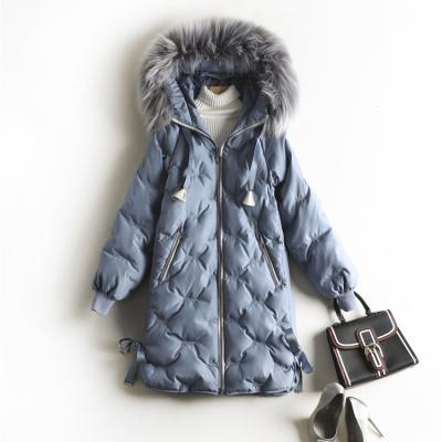 China China manufacturer custom oversize hooded ladies jacket winter padding down jacket women with fur à venda