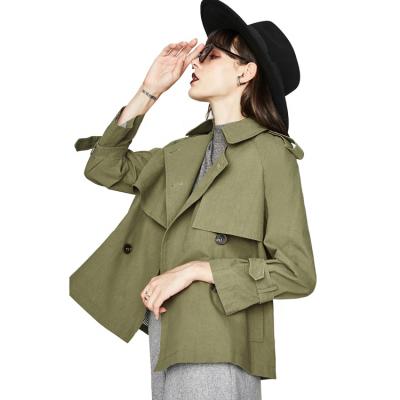 China Women trench coat short style casual dust coat with high quality à venda