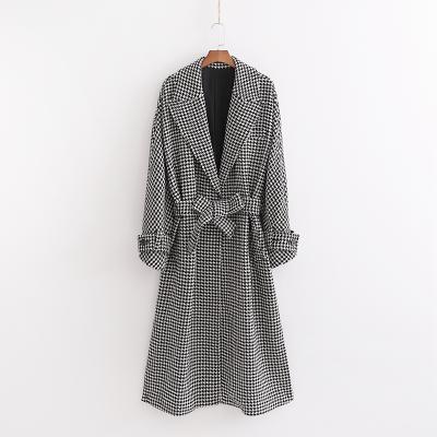 China New style women's trench coat lattice trench coat with high quality à venda